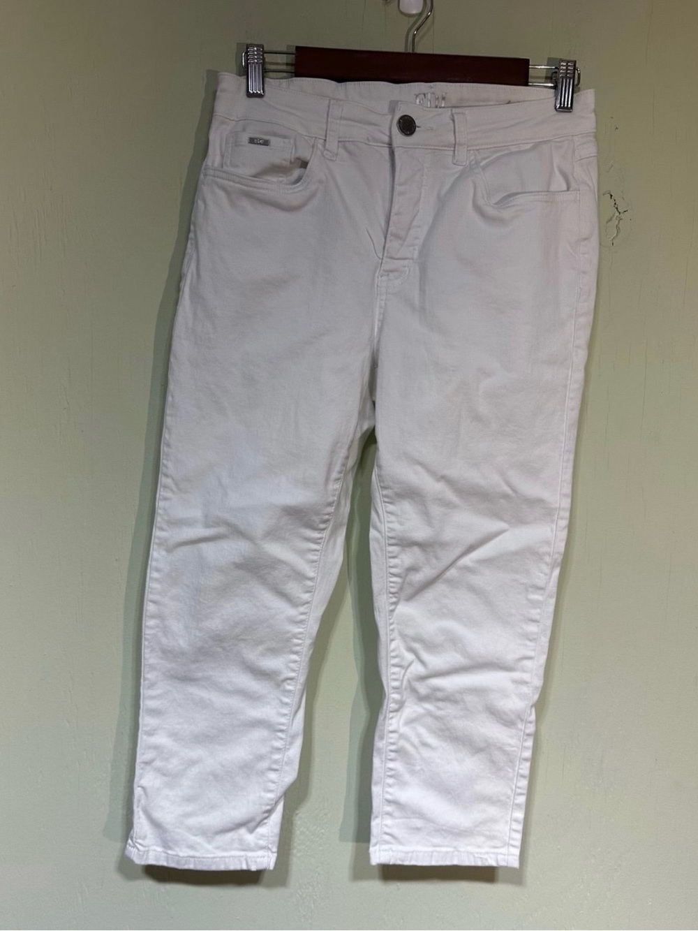 FDJ French dressing Jeans Olivia white stretch crop pants women’s size 10